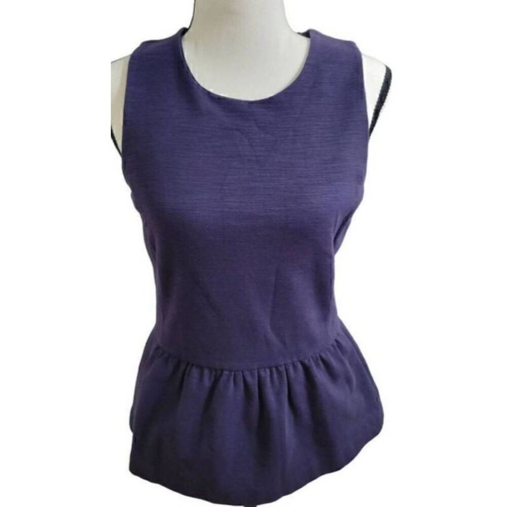 Madewell Navy Peplum Tank Sleeveless Blouse Sz S